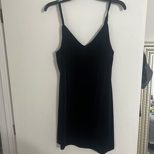 Black velvet dress